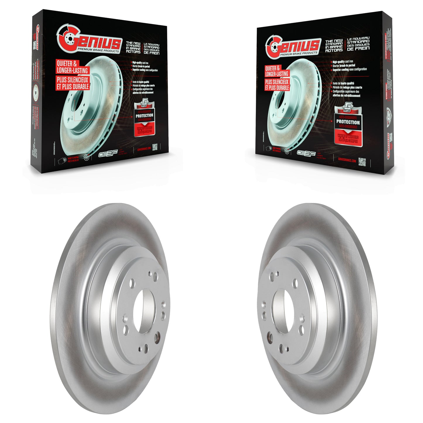 [Arrière] Kit de disque (revêtu) de frein pour 2009-2014 Acura TL KG-100619