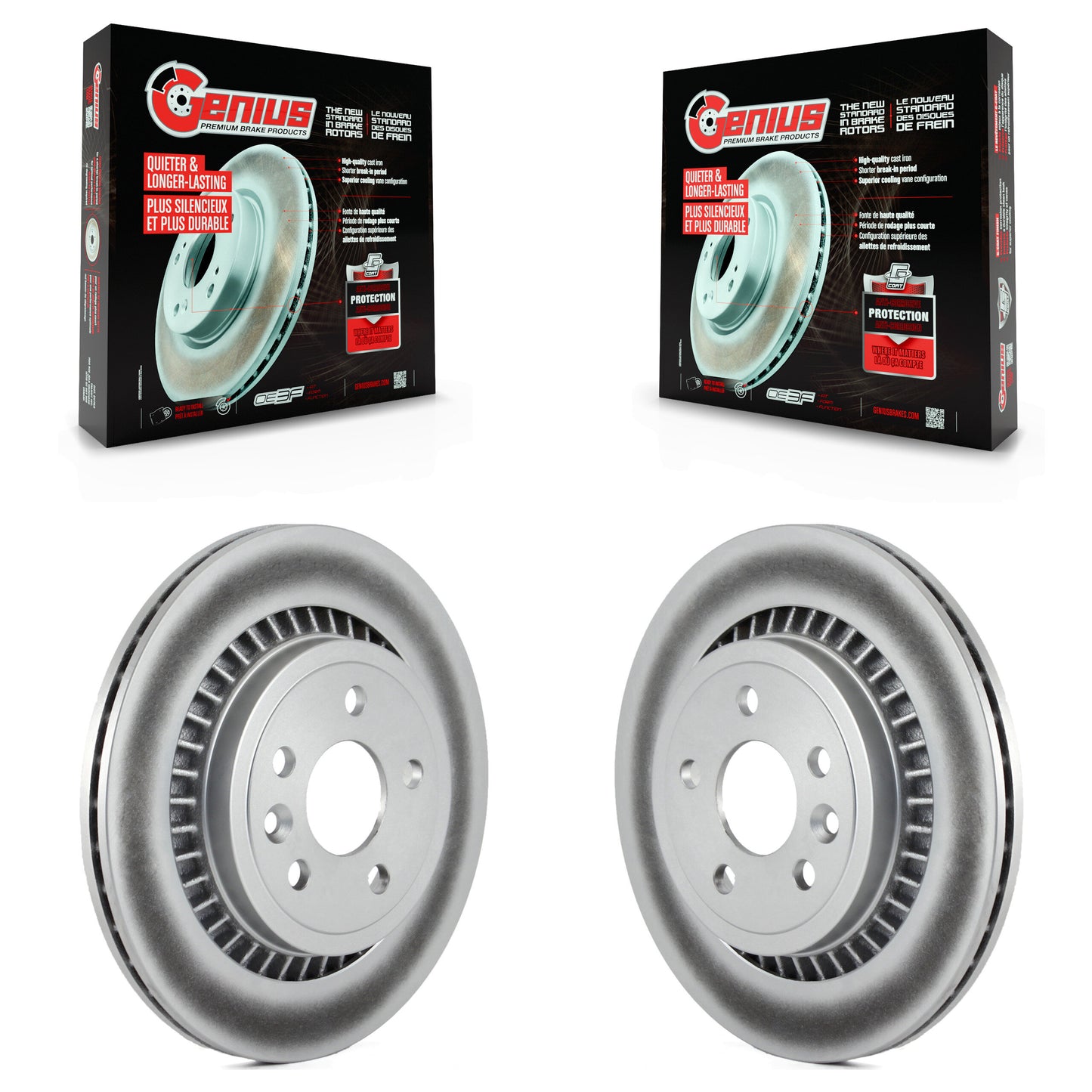 [Arrière] Kit de disque (revêtu) de frein pour 2010-2017 Volvo XC60 KG-100625