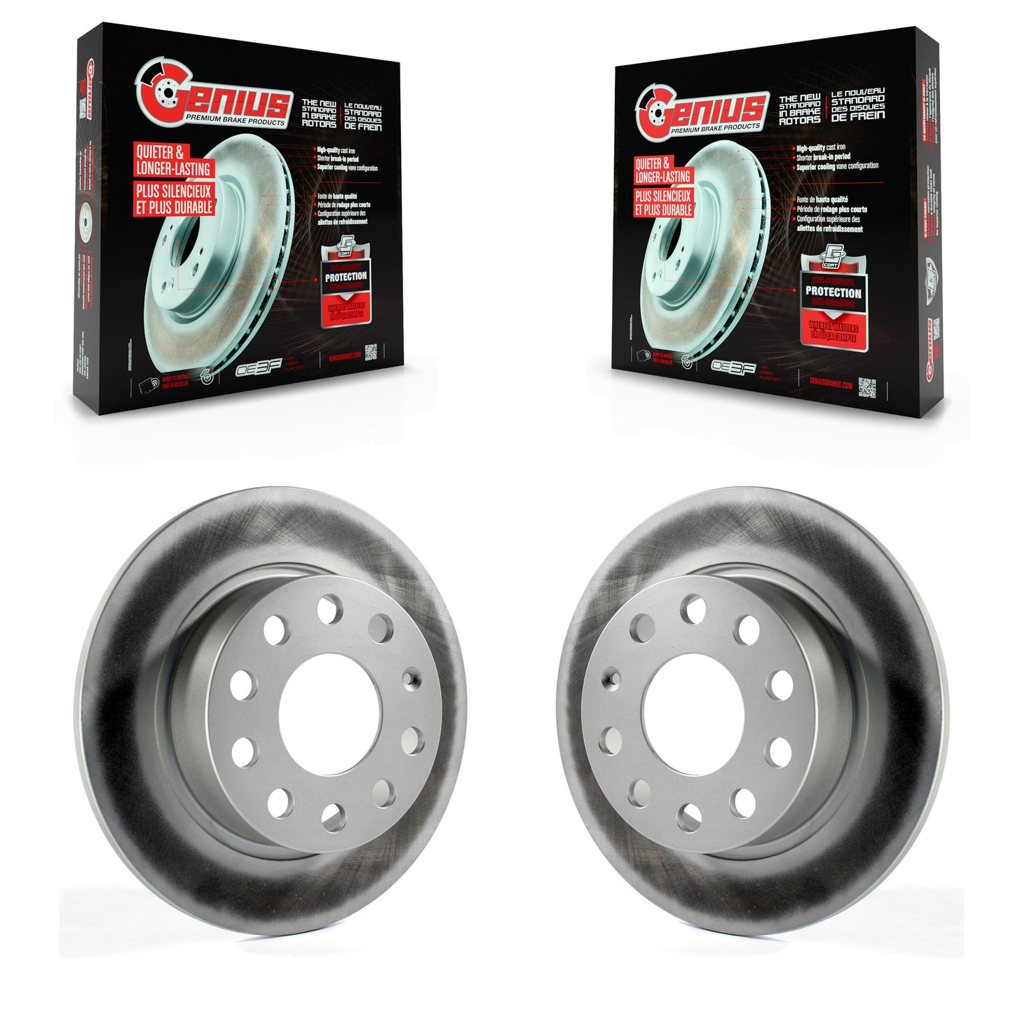 [Arrière] Kit de disque (revêtu) de frein pour Volkswagen Jetta Beetle Eos Audi A3 GTI Golf SportWagen Quattro KG-100635