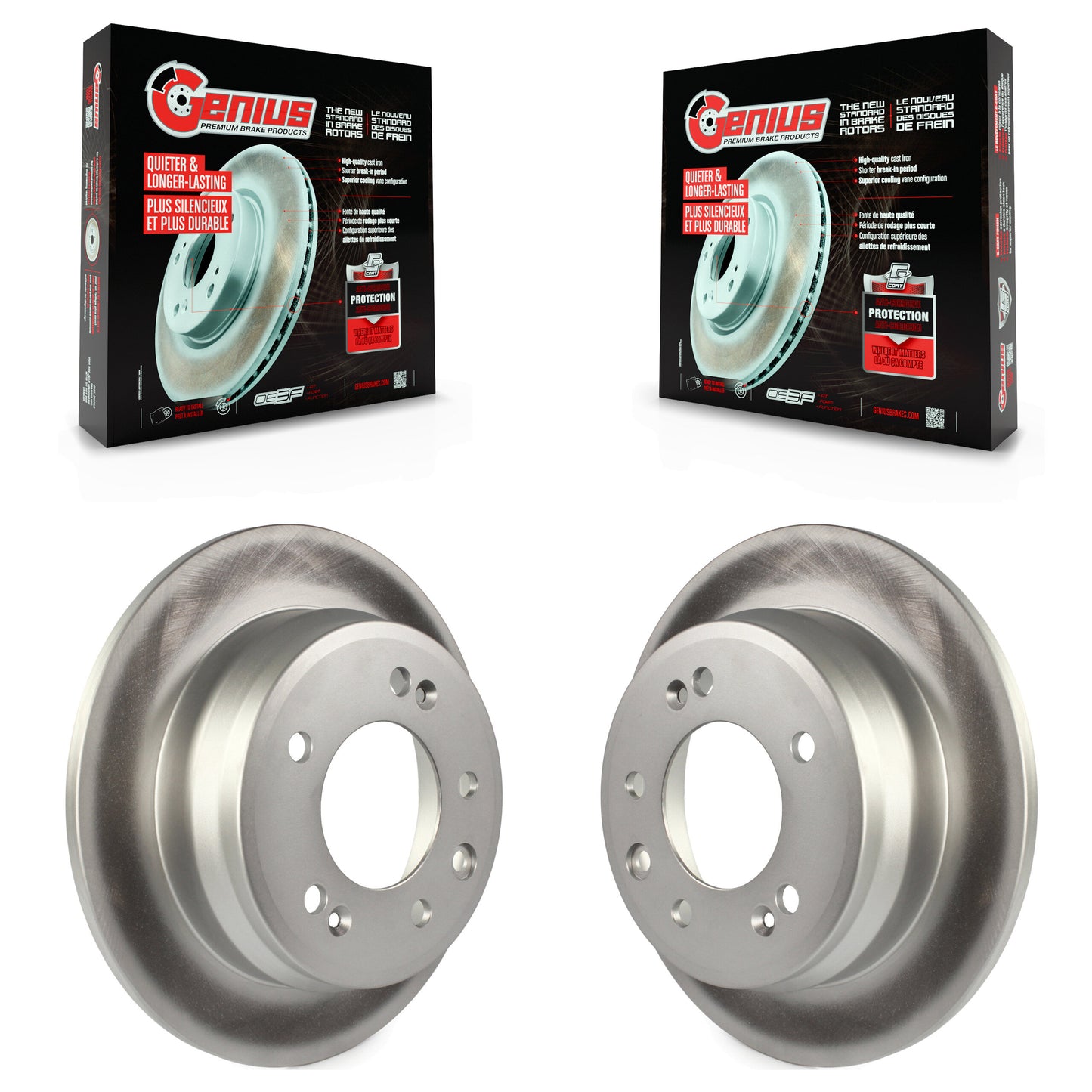 [Arrière] Kit de disque (revêtu) de frein pour Hyundai Elantra Tucson Kia Sportage KG-100637