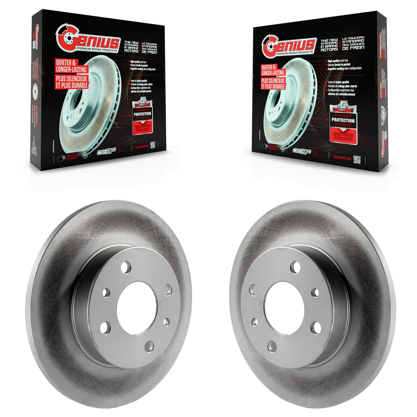 [Arrière] Kit de disque (revêtu) de frein pour Fiat 500 KG-100643