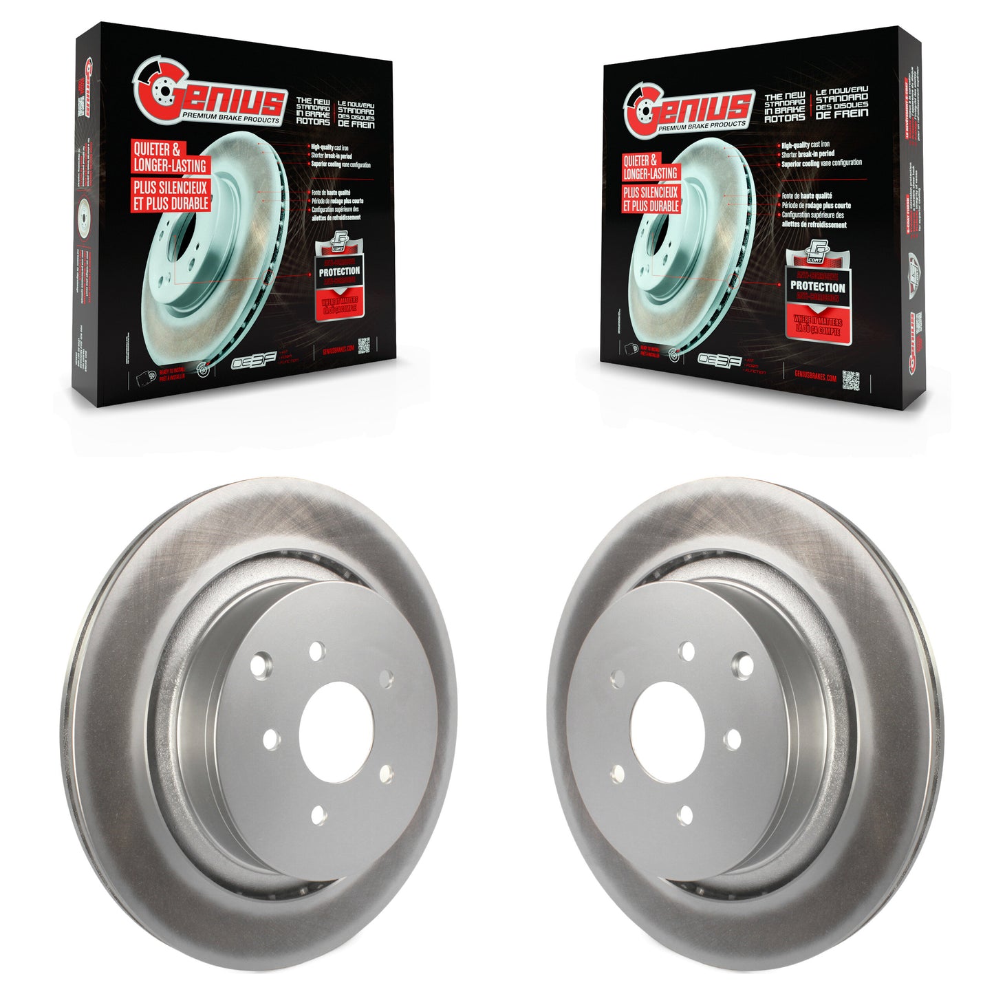 [Arrière] Kit de disque (revêtu) de frein pour INFINITI Q50 M37 Q60 Q70 Q70L QX70 M56 FX50 KG-100644