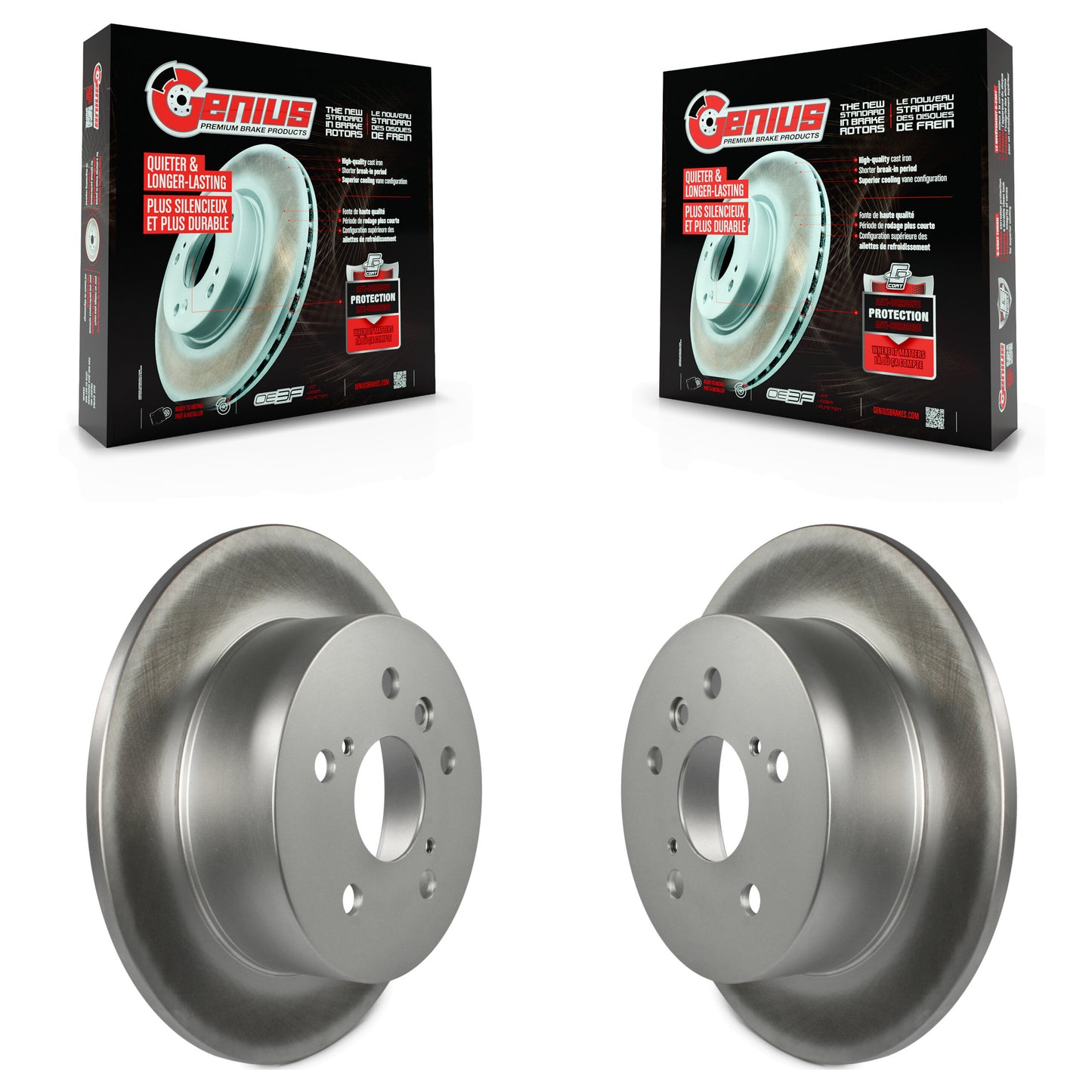 [Arrière] Kit de disque (revêtu) de frein pour Toyota Camry Lexus ES350 Avalon ES300h KG-100648