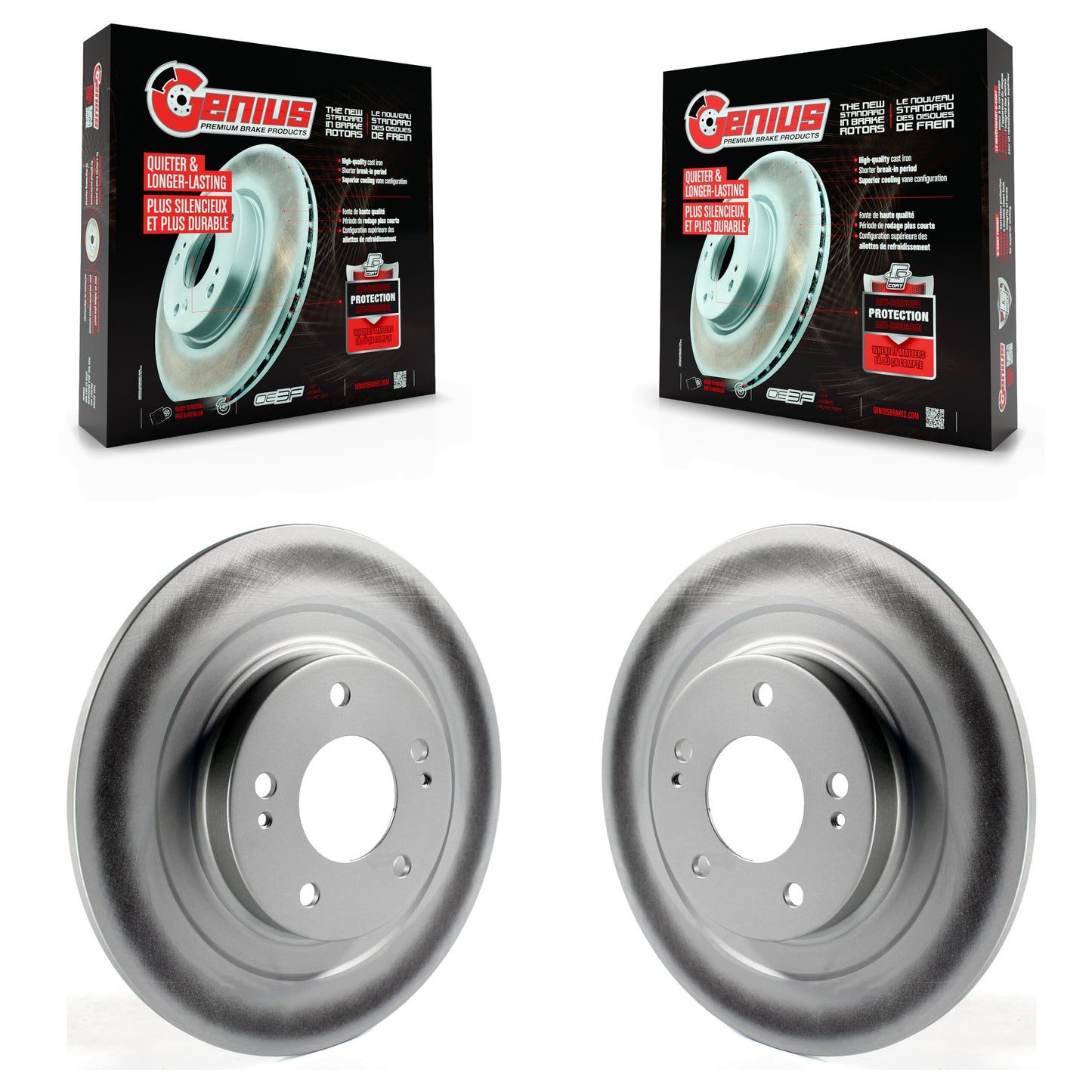[Arrière] Kit de disque (revêtu) de frein pour Mitsubishi Outlander Sport Eclipse Cross PHEV RVR KG-100657