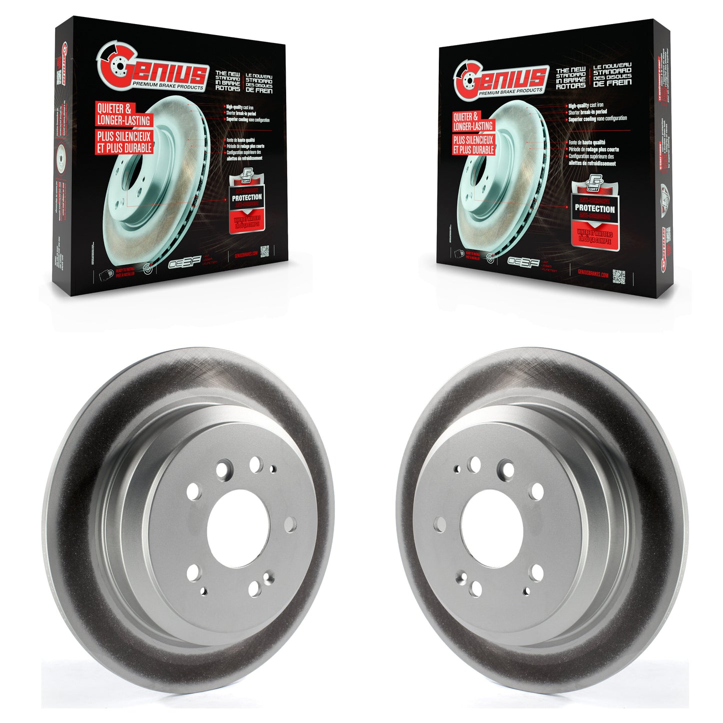 [Arrière] Kit de disque (revêtu) de frein pour Honda Pilot Ridgeline Passport KG-100672