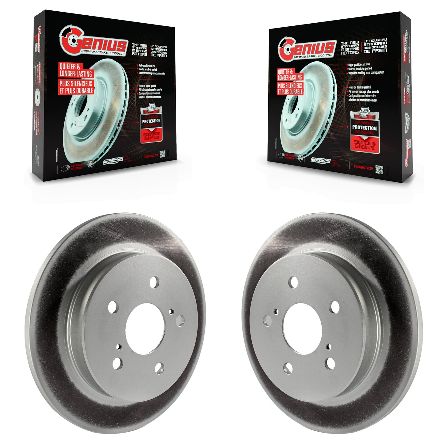 [Arrière] Kit de disque (revêtu) de frein pour Toyota Camry RAV4 Lexus NX200t C-HR NX300 ES350 Avalon NX300h ES300h UX250h UX200 Venza ES250 Highlander Corolla Cross KG-100674