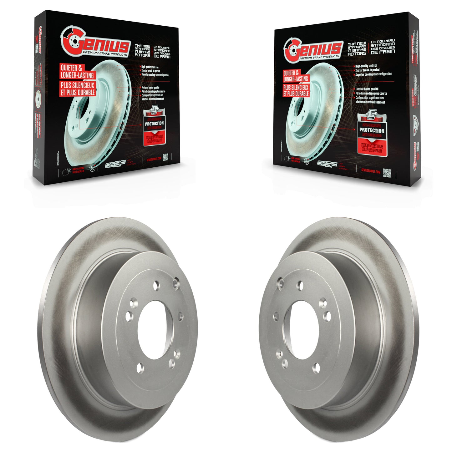 [Arrière] Kit de disque (revêtu) de frein pour Hyundai Tucson Kia Sportage KG-100677