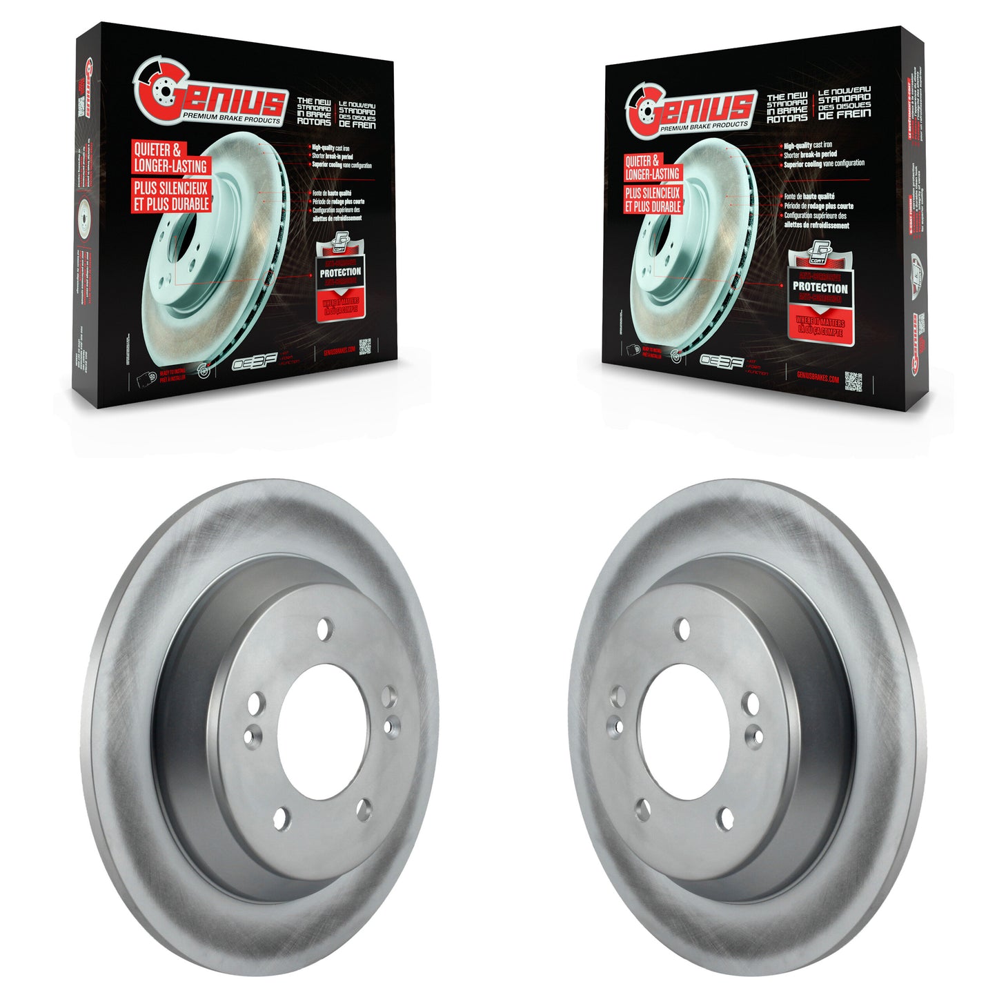 [Arrière] Kit de disque (revêtu) de frein pour 2014-2017 Kia Rondo KG-100683