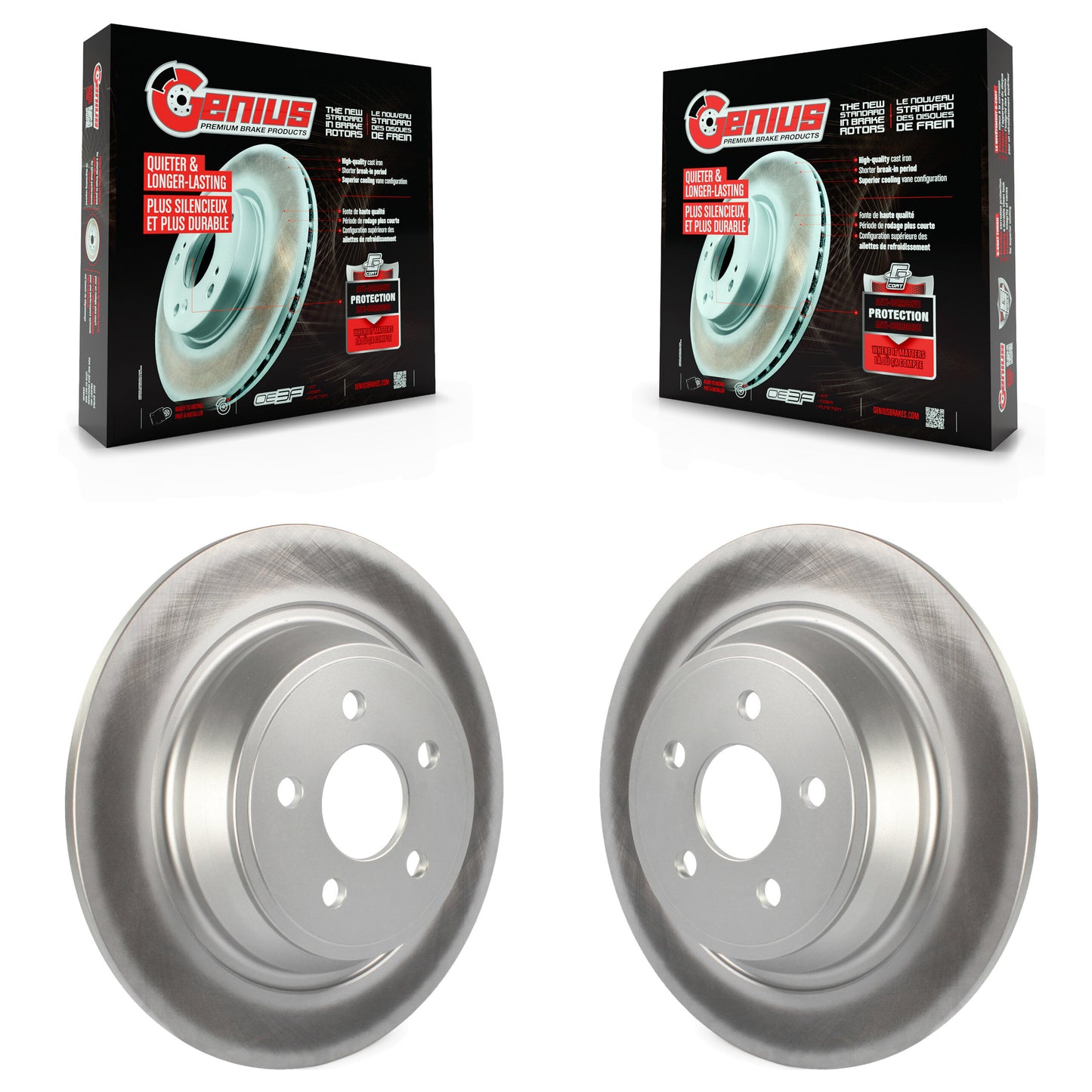 [Arrière] Kit de disque (revêtu) de frein pour Ford Edge Fusion Lincoln MKX MKZ Nautilus Continental Police Responder Hybrid SSV Plug-In KG-100684
