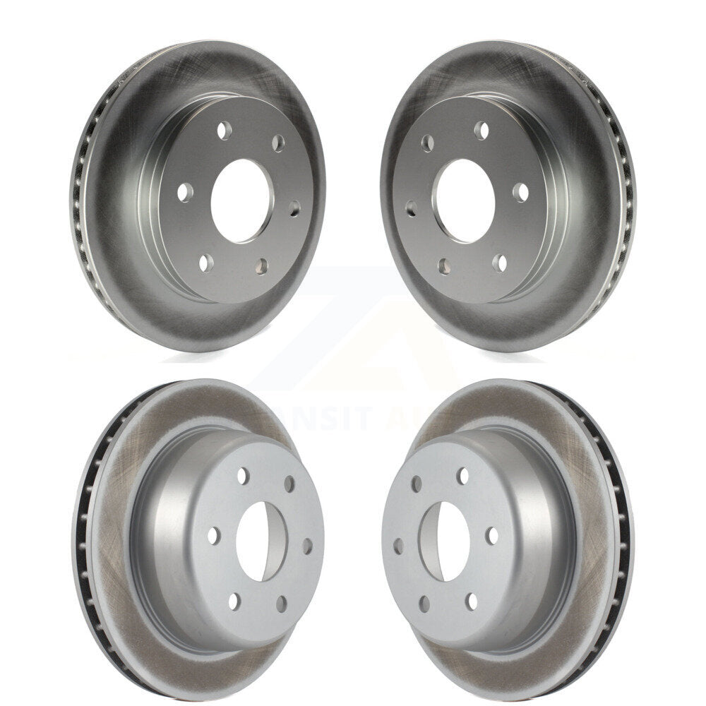 [Avant + Arrière] Kit de disque (revêtu) de frein pour Chevrolet Silverado 1500 GMC Tahoe Sierra Suburban Yukon Avalanche XL Cadillac Escalade Express ESV EXT Savana KG-100699