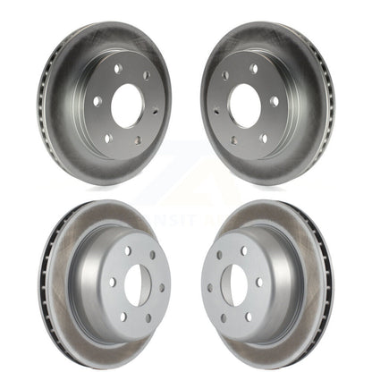 [Avant + Arrière] Kit de disque (revêtu) de frein pour Chevrolet Silverado 1500 GMC Tahoe Sierra Suburban Yukon Avalanche XL Cadillac Escalade Express ESV EXT Savana KG-100699