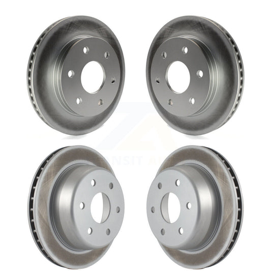 [Avant + Arrière] Kit de disque (revêtu) de frein pour Chevrolet Silverado 1500 GMC Tahoe Sierra Suburban Yukon Avalanche XL Cadillac Escalade Express ESV EXT Savana KG-100699
