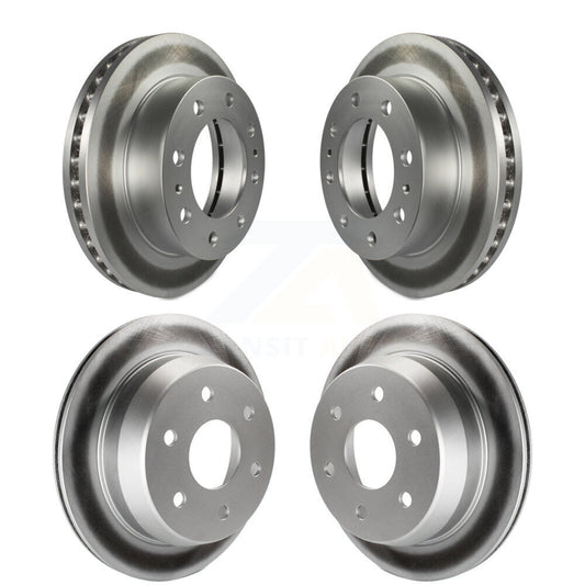 [Avant + Arrière] Kit de disque (revêtu) de frein pour 2003 Chevrolet Silverado 2500 HD Suburban GMC Sierra KG-100701