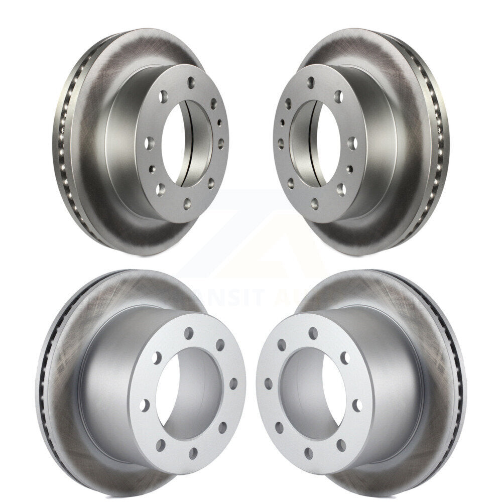 [Avant + Arrière] Kit de disque (revêtu) de frein pour Chevrolet Silverado 3500 GMC HD Sierra Classic KG-100706