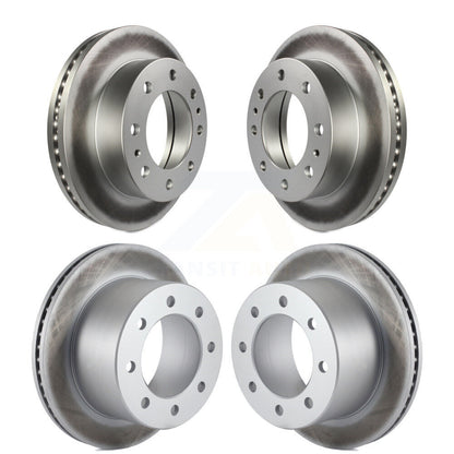 [Avant + Arrière] Kit de disque (revêtu) de frein pour Chevrolet Silverado 3500 GMC HD Sierra Classic KG-100706