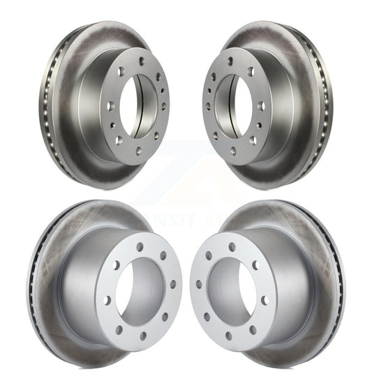 [Avant + Arrière] Kit de disque (revêtu) de frein pour Chevrolet Silverado 3500 GMC HD Sierra Classic KG-100706