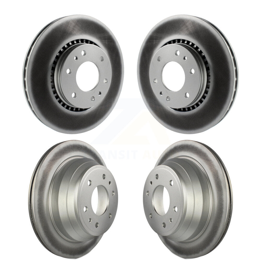 [Avant + Arrière] Kit de disque (revêtu) de frein pour Chevrolet Trailblazer GMC EXT Envoy XL Buick Rainier XUV SSR Isuzu Ascender Saab 9-7x KG-100708