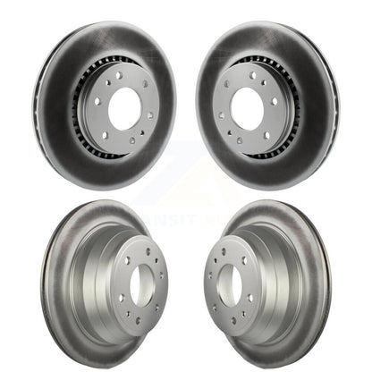 [Avant + Arrière] Kit de disque (revêtu) de frein pour Chevrolet Trailblazer GMC EXT Envoy XL Buick Rainier XUV SSR Isuzu Ascender Saab 9-7x KG-100708