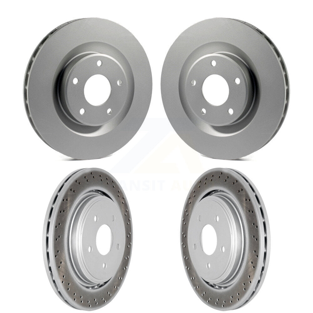 [Avant + Arrière] Kit de disque (revêtu) de frein pour 2006-2009 Cadillac XLR Naturally Aspirated avec Heavy Duty Brakes KG-100716
