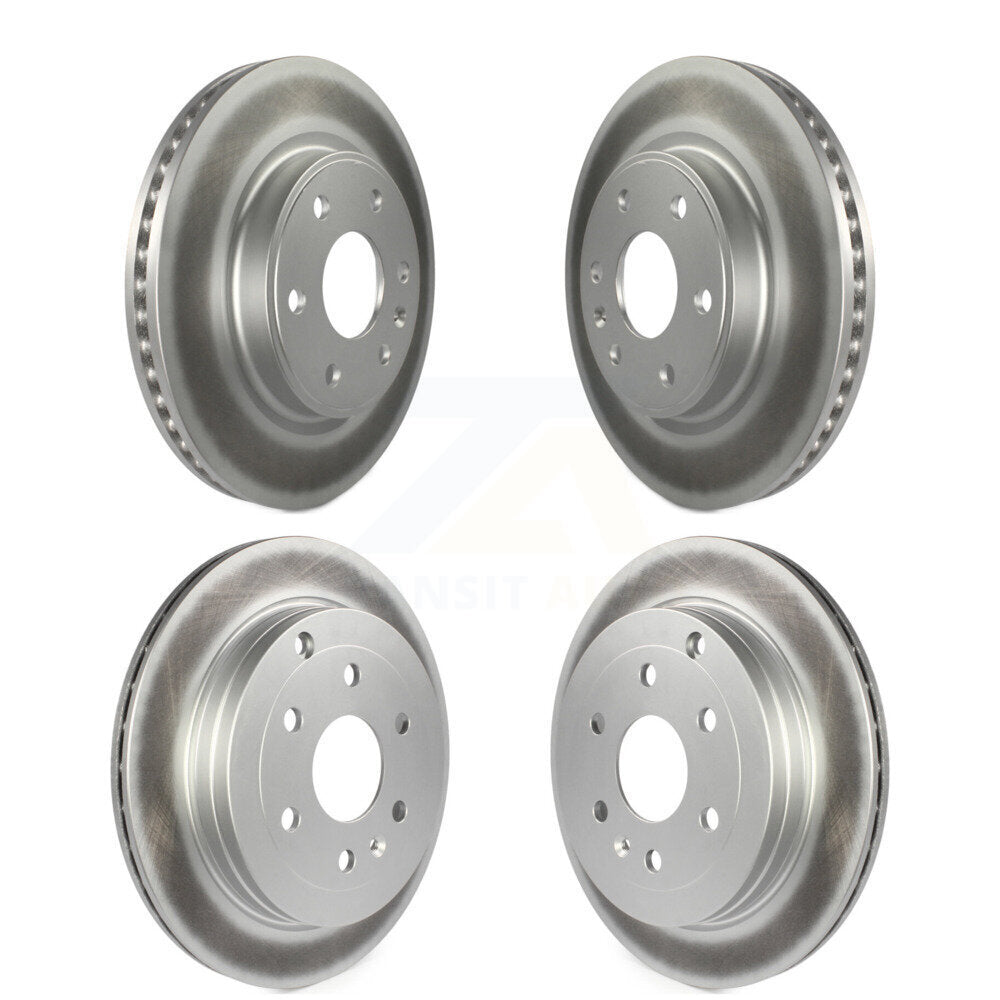 [Avant + Arrière] Kit de disque (revêtu) de frein pour Chevrolet Traverse GMC Acadia Buick Enclave Saturn Outlook Limited KG-100735
