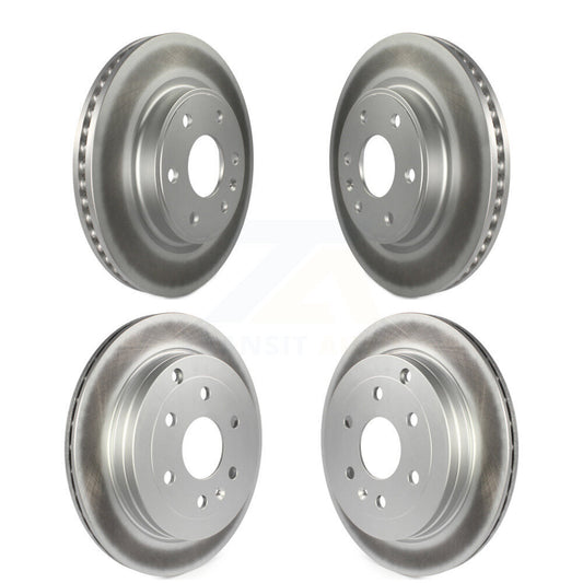 [Avant + Arrière] Kit de disque (revêtu) de frein pour Chevrolet Traverse GMC Acadia Buick Enclave Saturn Outlook Limited KG-100735