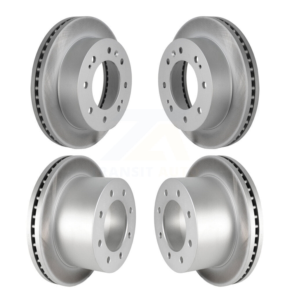 [Avant + Arrière] Kit de disque (revêtu) de frein pour 2011-2019 Chevrolet Silverado 3500 HD GMC Sierra avec Dual Wheels KG-100749