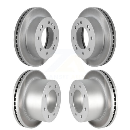 [Avant + Arrière] Kit de disque (revêtu) de frein pour 2011-2019 Chevrolet Silverado 3500 HD GMC Sierra avec Dual Wheels KG-100749