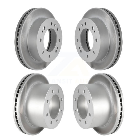 [Avant + Arrière] Kit de disque (revêtu) de frein pour 2011-2019 Chevrolet Silverado 3500 HD GMC Sierra avec Dual Wheels KG-100749