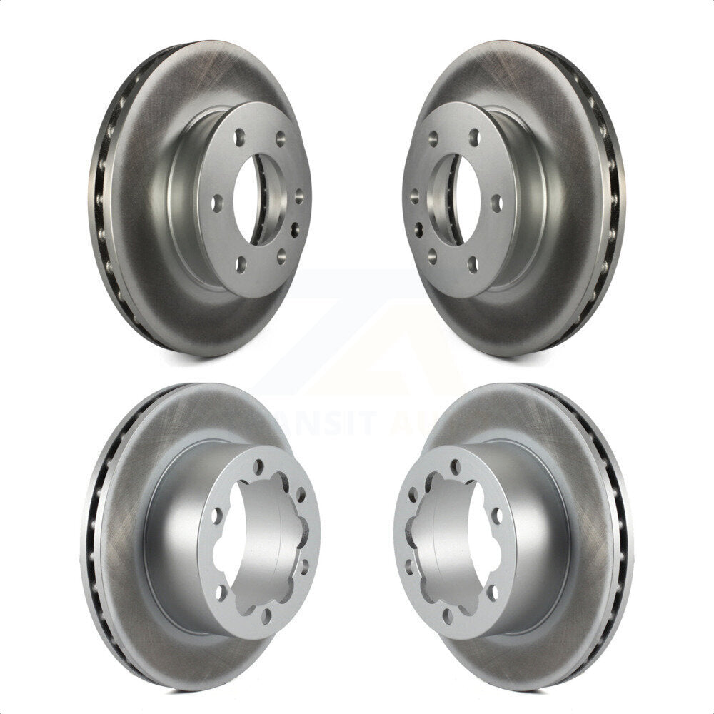 [Avant + Arrière] Kit de disque (revêtu) de frein pour Sprinter 3500 Mercedes-Benz Freightliner Dodge 2500 4500 3500XD KG-100846 par Genius