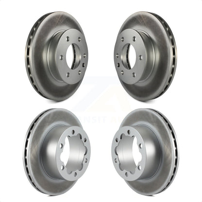 [Avant + Arrière] Kit de disque (revêtu) de frein pour Sprinter 3500 Mercedes-Benz Freightliner Dodge 2500 4500 3500XD KG-100846 par Genius