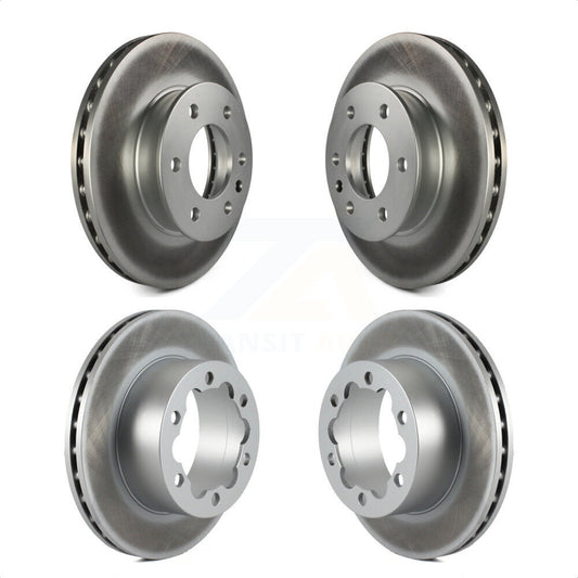 [Avant + Arrière] Kit de disque (revêtu) de frein pour Sprinter 3500 Mercedes-Benz Freightliner Dodge 2500 4500 3500XD KG-100846 par Genius