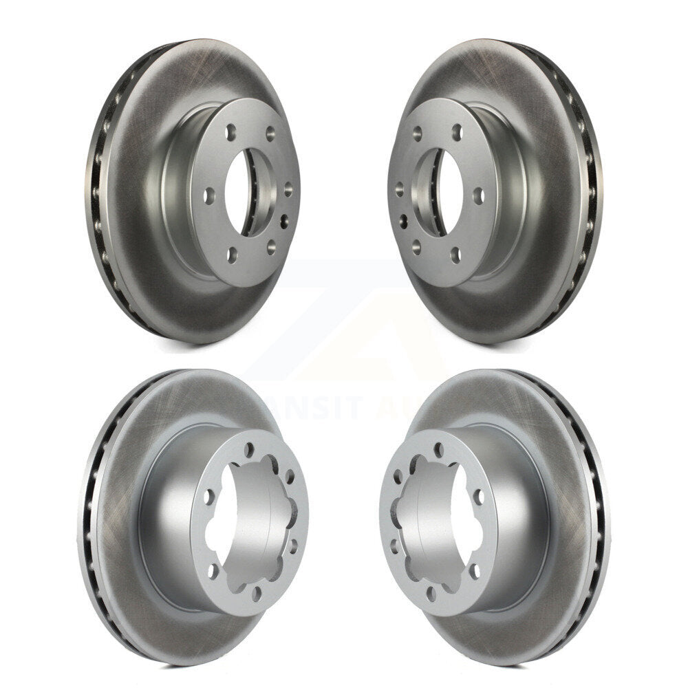 [Avant + Arrière] Kit de disque (revêtu) de frein pour Sprinter 3500 Mercedes-Benz Freightliner Dodge 2500 4500 3500XD KG-100846