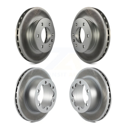 [Avant + Arrière] Kit de disque (revêtu) de frein pour Sprinter 3500 Mercedes-Benz Freightliner Dodge 2500 4500 3500XD KG-100846