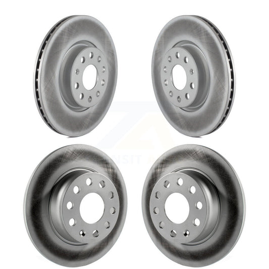 [Avant + Arrière] Kit de disque (revêtu) de frein pour Volkswagen Passat GTI Audi A3 Beetle Quattro Golf Alltrack Sportback e-tron Taos KG-100997