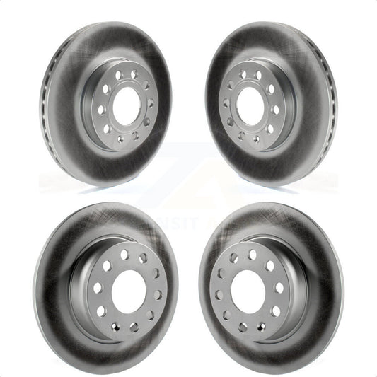 [Avant + Arrière] Kit de disque (revêtu) de frein pour Volkswagen Audi Beetle A3 Golf SportWagen Quattro e-Golf Taos KG-101016 par Genius