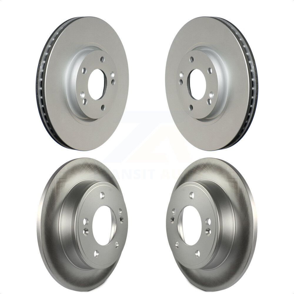 [Avant + Arrière] Kit de disque (revêtu) de frein pour Kia Forte Hyundai Veloster Forte5 Koup KG-101022 par Genius