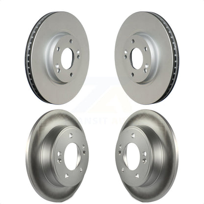 [Avant + Arrière] Kit de disque (revêtu) de frein pour Kia Forte Hyundai Veloster Forte5 Koup KG-101022 par Genius