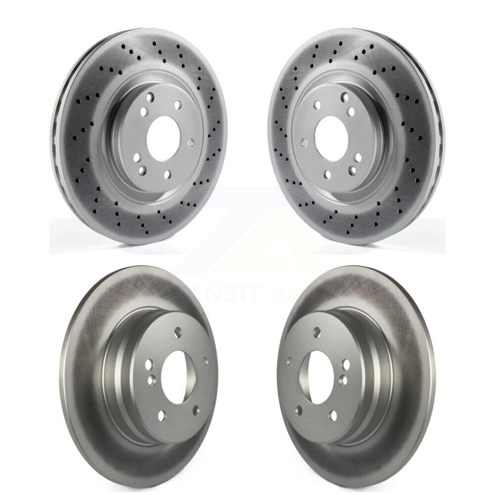 [Avant + Arrière] Kit de disque (revêtu) de frein pour Mercedes-Benz C230 CLK350 SLK350 C320 SLK280 SLK300 KG-101045