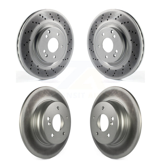 [Avant + Arrière] Kit de disque (revêtu) de frein pour Mercedes-Benz C230 CLK350 SLK350 C320 SLK280 SLK300 KG-101045