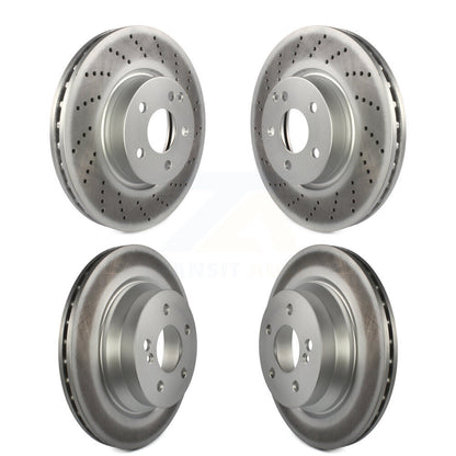 [Avant + Arrière] Kit de disque (revêtu) de frein pour Mercedes-Benz E350 E400 avec 322mm Diameter Rotor KG-101133