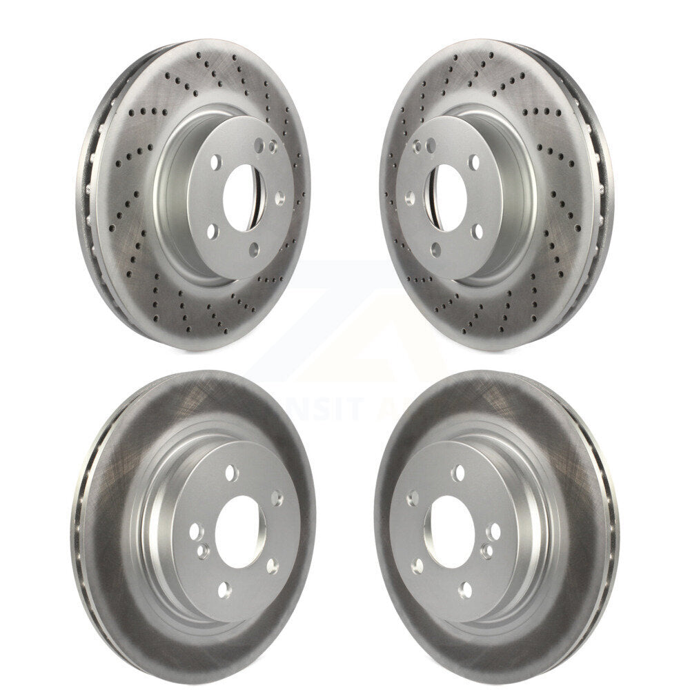 [Avant + Arrière] Kit de disque (revêtu) de frein pour Mercedes-Benz E350 C300 C350 KG-101134