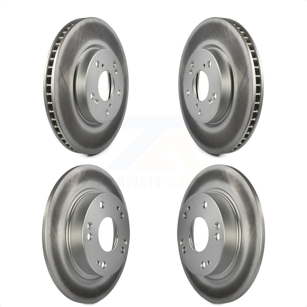 [Avant + Arrière] Kit de disque (revêtu) de frein pour 2015 Honda Civic EX avec Coupe Manual transmission KG-101165 par Genius