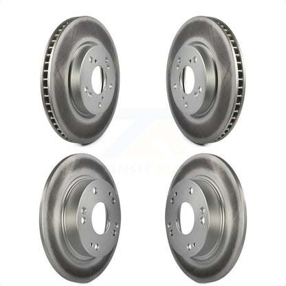 [Avant + Arrière] Kit de disque (revêtu) de frein pour 2015 Honda Civic EX avec Coupe Manual transmission KG-101165 par Genius