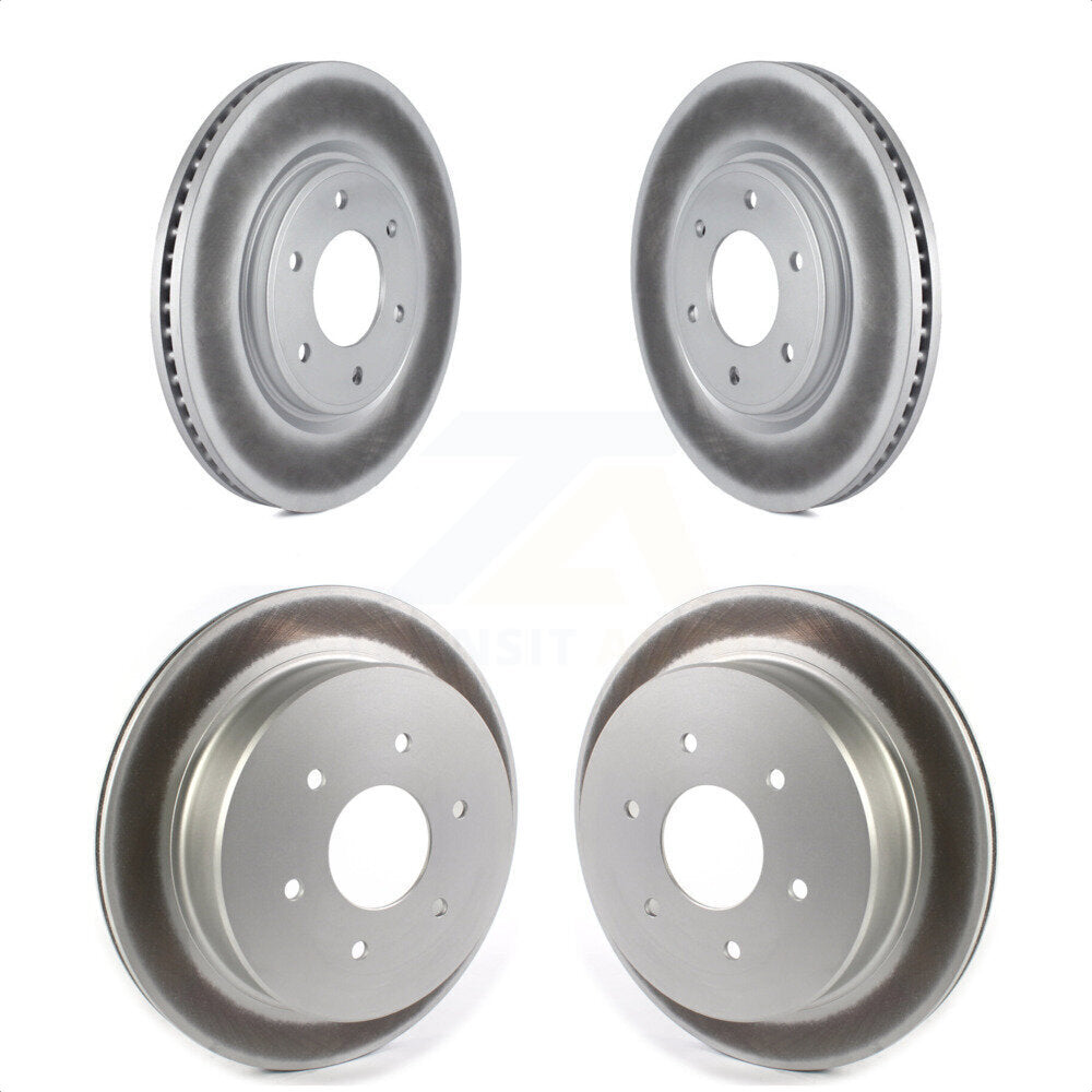 [Avant + Arrière] Kit de disque (revêtu) de frein pour 2017-2023 Nissan TITAN KG-101262 par Genius