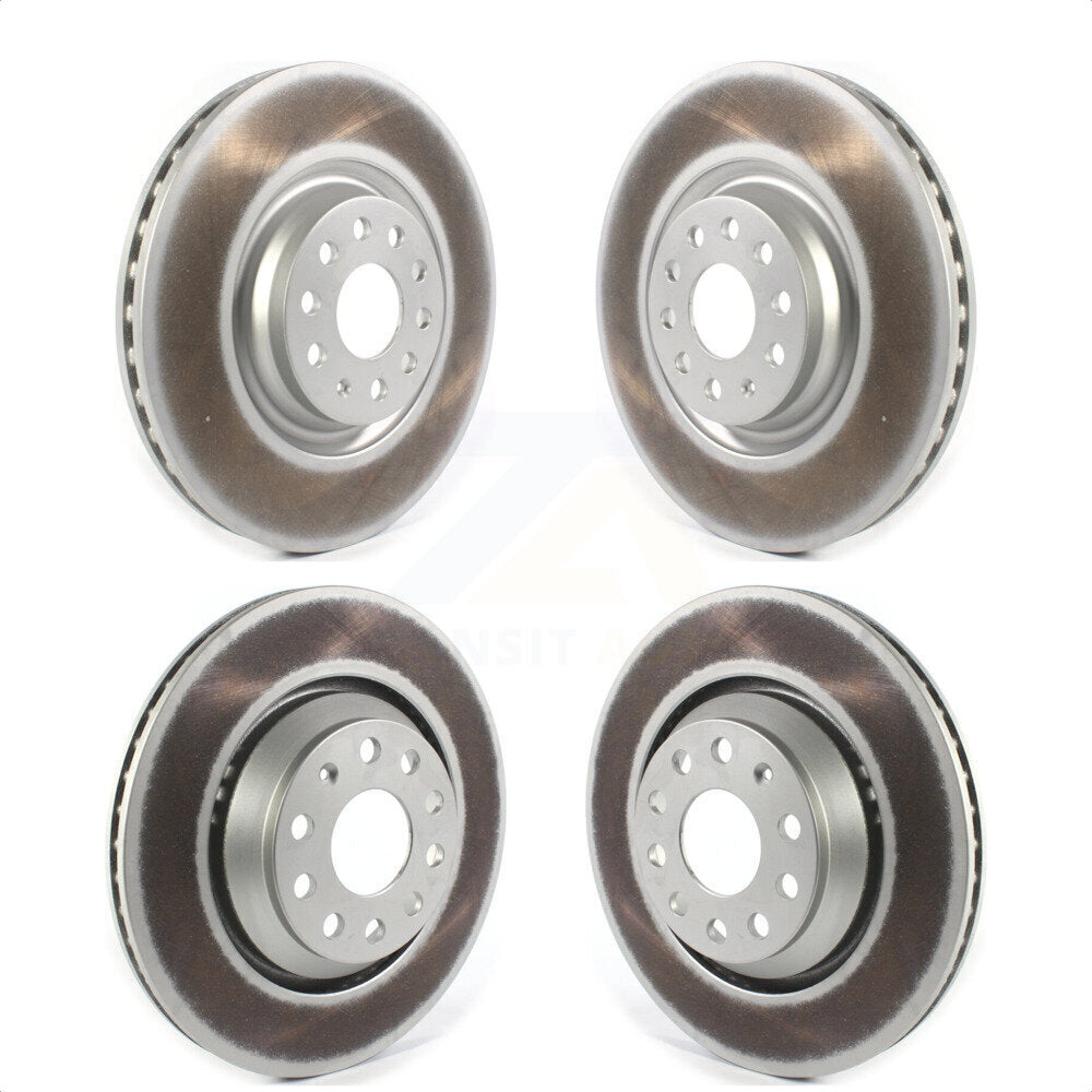 [Avant + Arrière] Kit de disque (revêtu) de frein pour Volkswagen GTI Audi Golf R S3 Q3 Arteon A3 Quattro KG-101277 par Genius