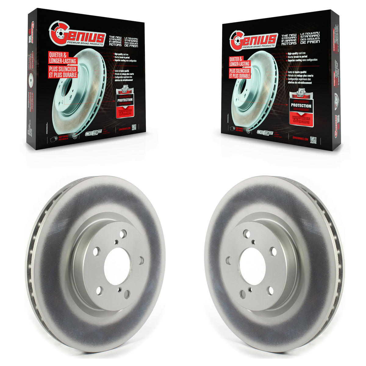 [Avant] Kit de disque (revêtu) de frein pour 2017-2021 Subaru Impreza avec 276mm Diameter Rotor KG-101345