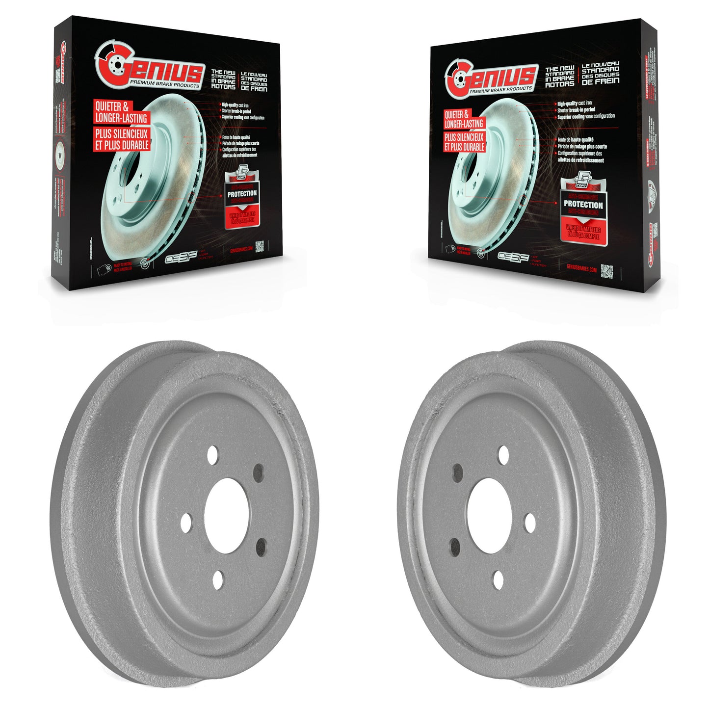 [Arrière] Kit de Tambour de frein pour 2003-2005 Chevrolet Cavalier Pontiac Sunfire KG-101403
