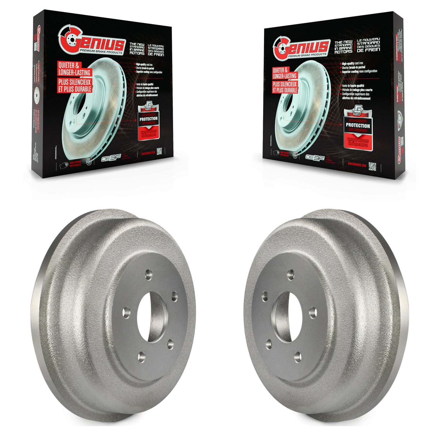 [Arrière] Kit de Tambour de frein pour 2010-2013 Ford Transit Connect KG-101410