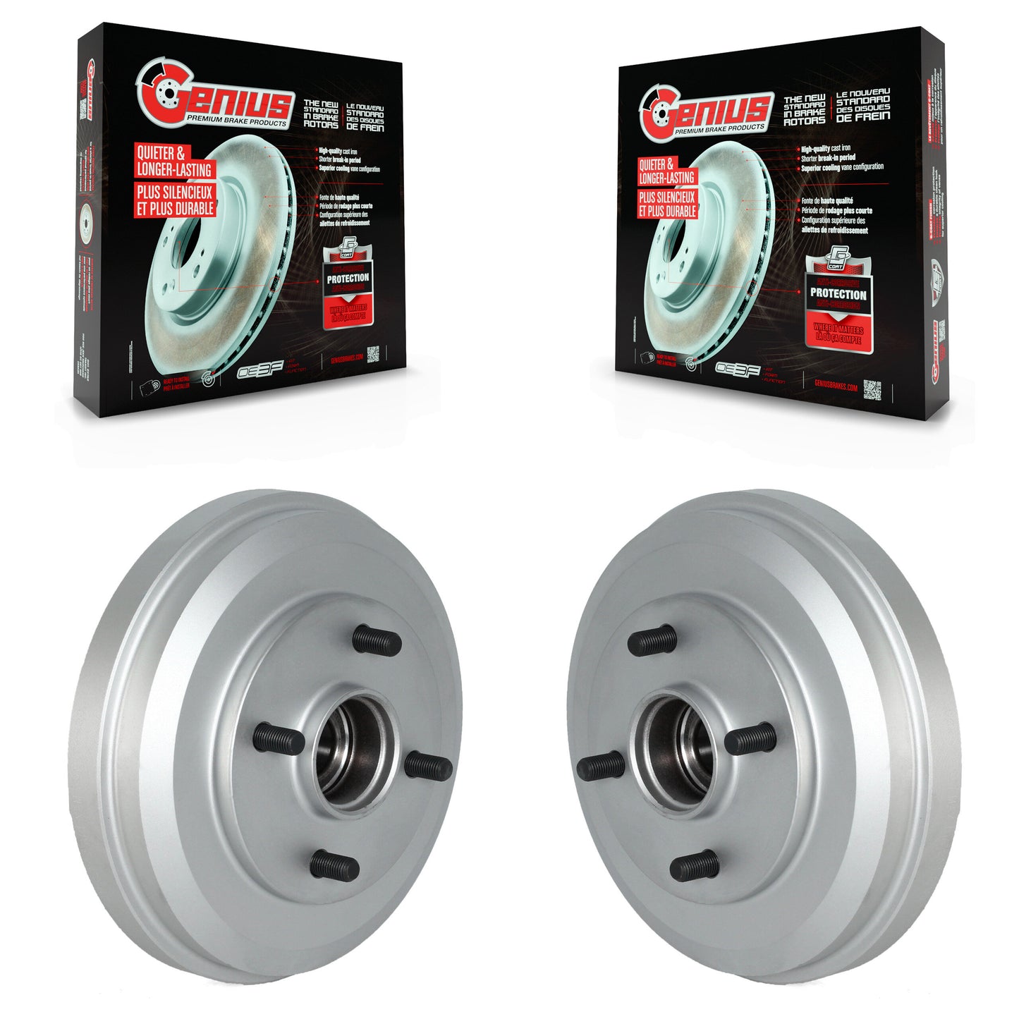 [Arrière] Kit de Tambour de frein pour 2009-2011 Ford Focus KG-101491