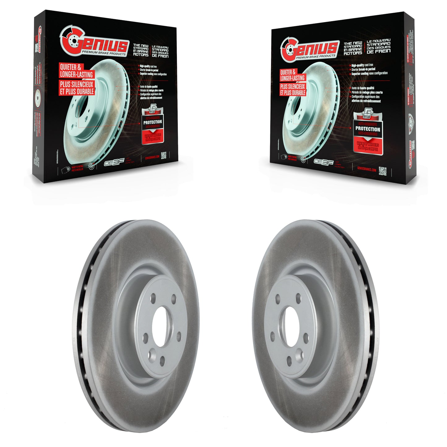 [Avant] Kit de disque (revêtu) de frein pour Volvo S60 XC70 S80 V60 V70 avec 336mm Diameter Rotor KG-101516